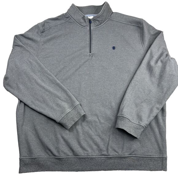 Izod Men’s Sweater Lot 3XLT Gray Black Pullover Knit Stretch 1/4 Zip Big & Tall - Picture 9 of 10